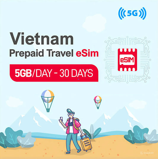 eSIM Travel Prepaid Vietnam – 30 Days